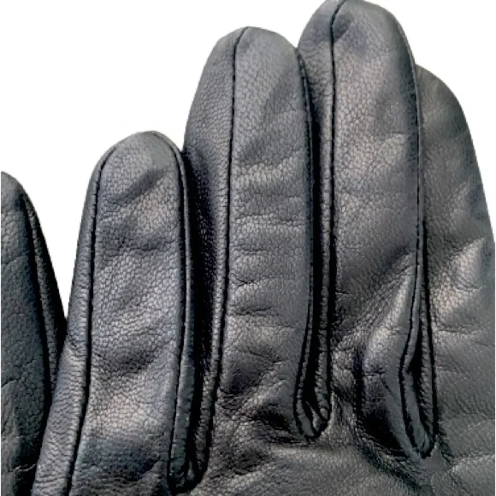 Carolina Amato Goatskin Leather Driving Gloves – Black, Women’s Medium, Italian
